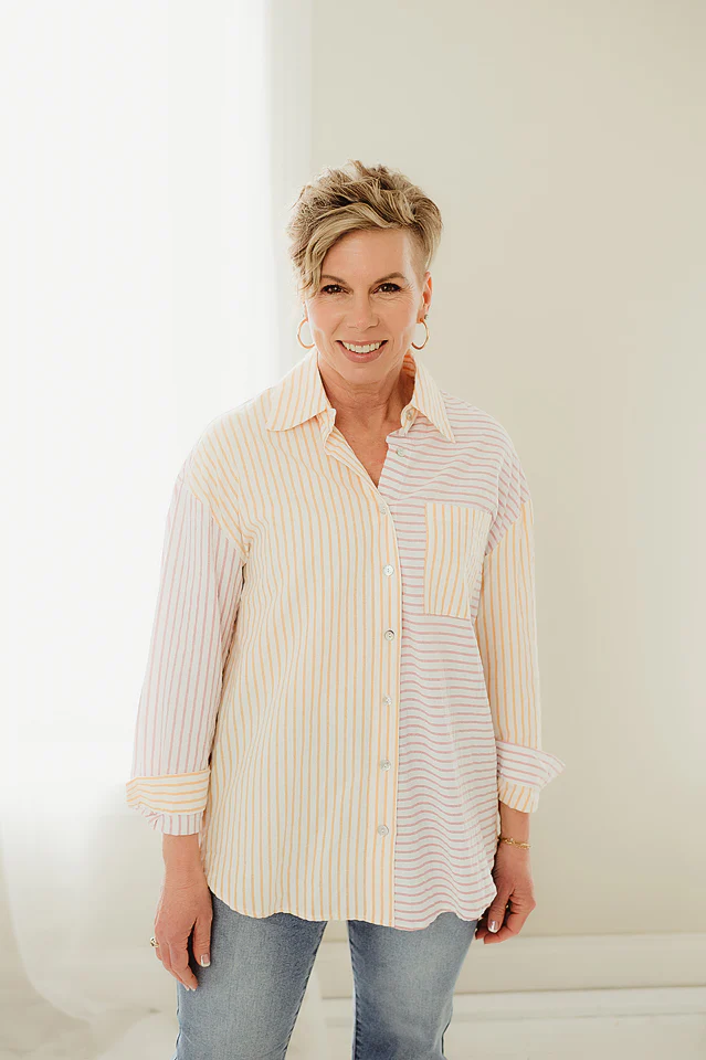 Daydream Stripe Contrast Top
