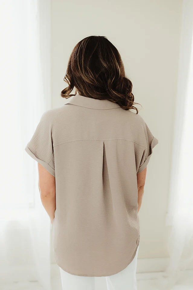 Ash Mocha Easy Flow Button-Up - Image 5