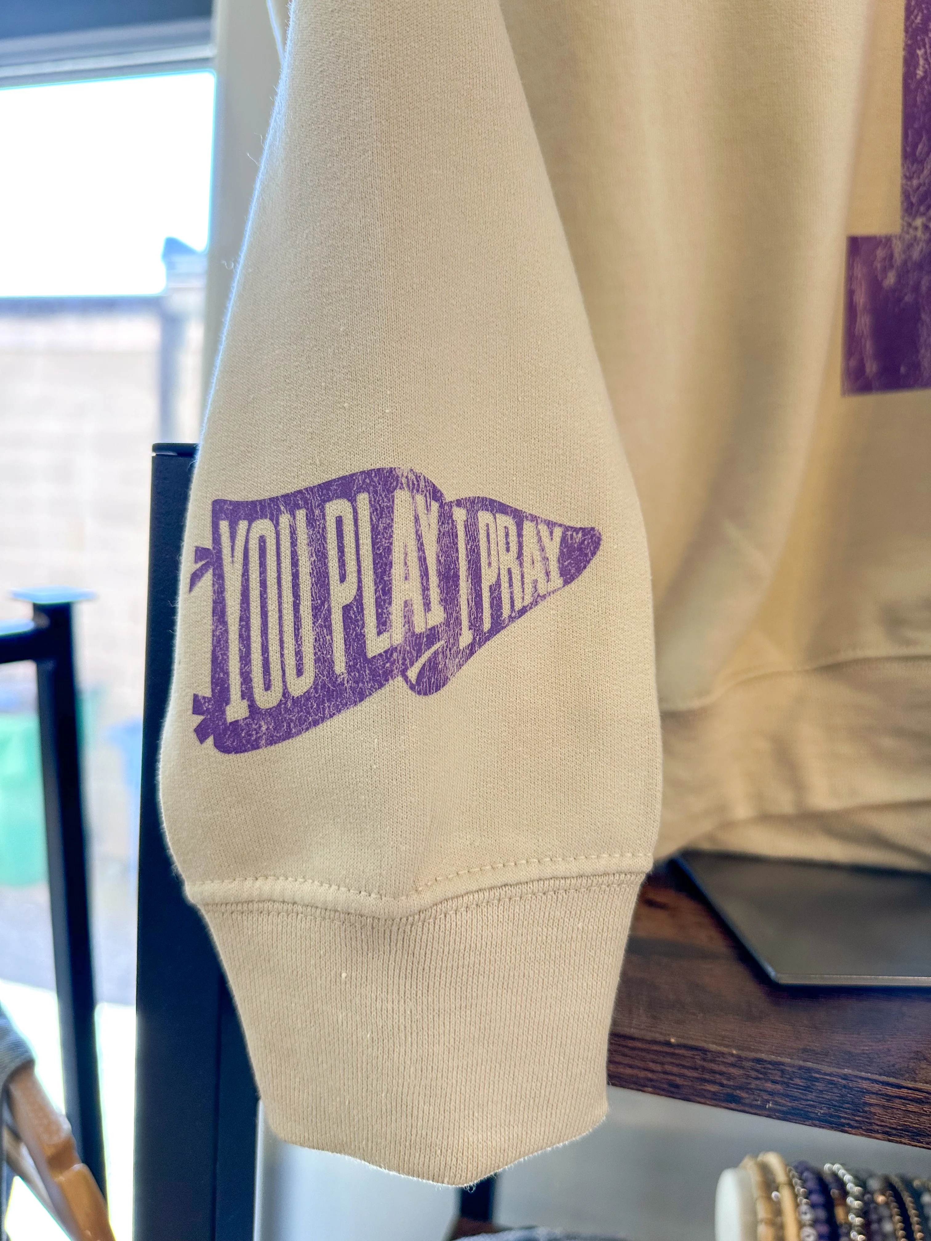 You Play I Pray - Cream Bulldogs Crewneck - Image 2
