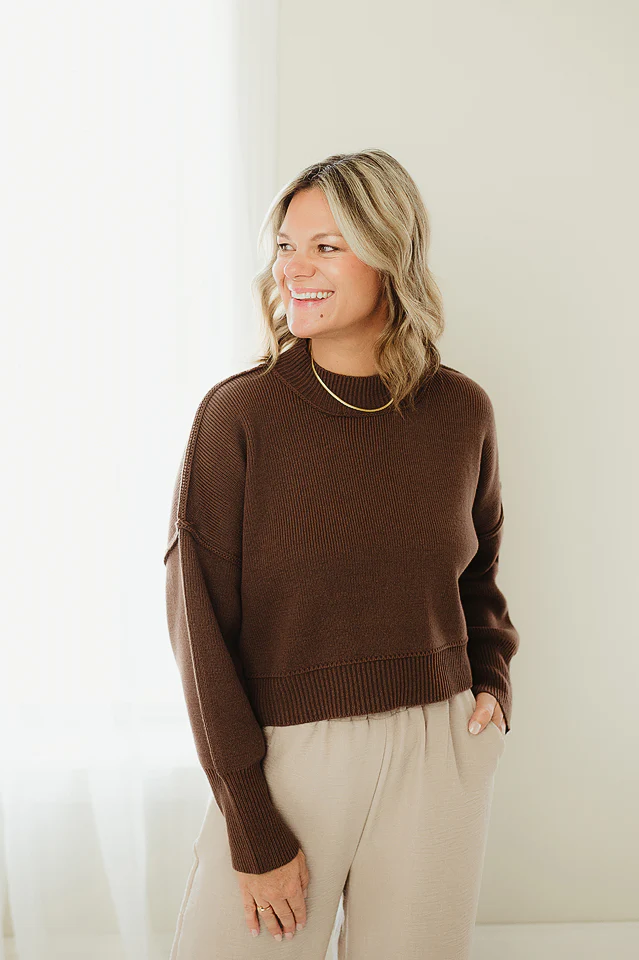Oversized Cropped Sweater {more colors available} - Image 48