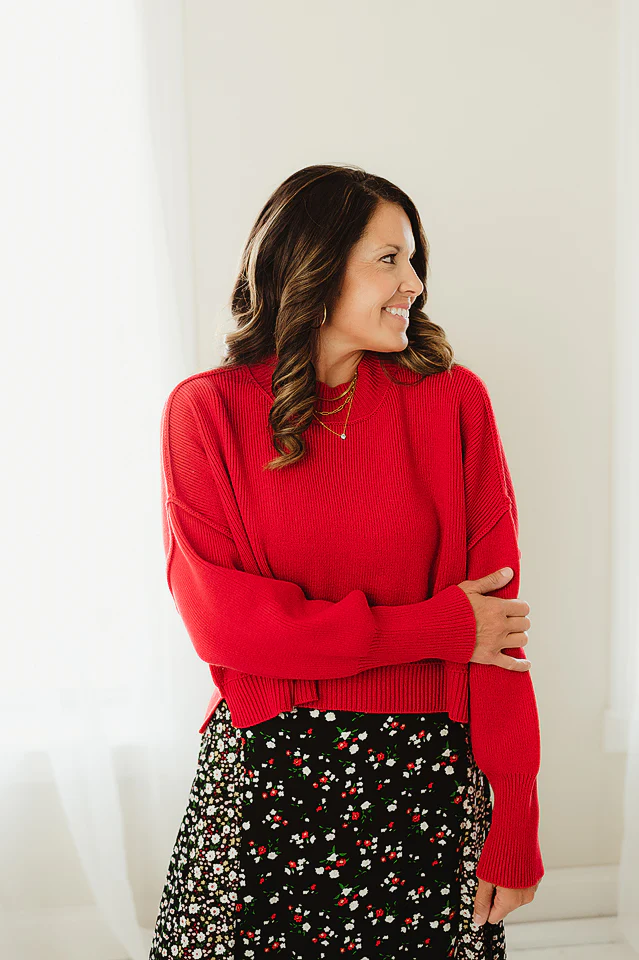 Oversized Cropped Sweater {more colors available} - Image 6