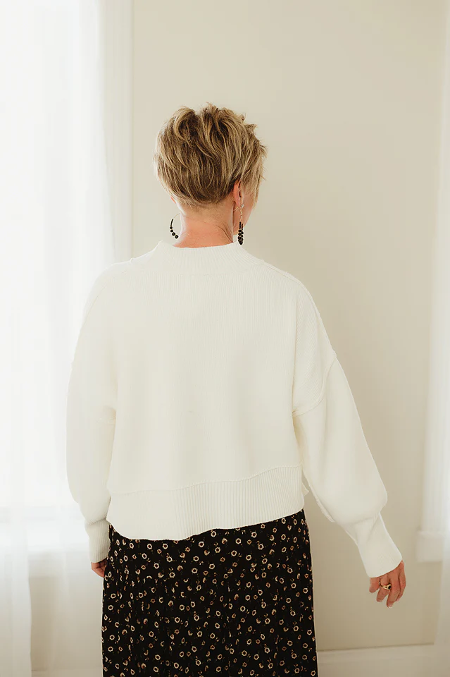 Oversized Cropped Sweater {more colors available} - Image 9